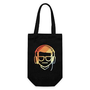 Gamer Drawing Retro - Gift Bag for Bottles - black - Front