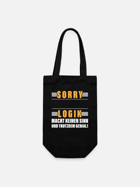 Personalisierbar Beruf Logik Name Geschenk Witzig - Geschenkbeutel für Flaschen - Schwarz
