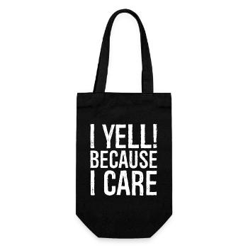 Je crie parce que je me soucie de moi - Sac à bouteille - noir - Devant