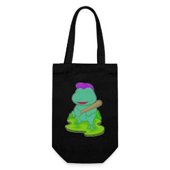 Frog Baseball Baseball Bat - Gift Bag for Bottles - black - Front