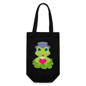 Frog Heart - Gift Bag for Bottles - black - Front