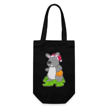 Basket-ball de Noël Bunny - Sac à bouteille - noir - Devant