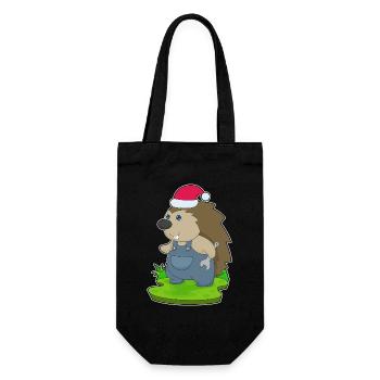 Mécanique de Noël hérisson - Sac à bouteille - noir - Devant