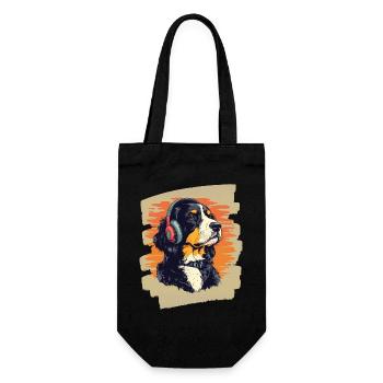 Entlebucher Sennenhund - Geschenkbeutel für Flaschen - Schwarz - Vorne