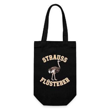 Strauss Whisperer – Your Style for Animal Lovers - Gift Bag for Bottles - black - Front