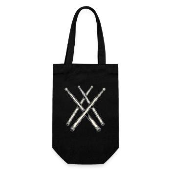 Drumsticks Line Art - Gift Bag for Bottles - black - Front