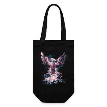 Cyber Phoenix – Digitale Wiedergeburt & Tech-Aufstieg - Geschenkbeutel für Flaschen - Schwarz - Vorne