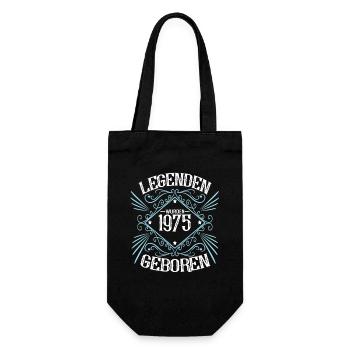 Geburtstag Legenden von 1975 Vintage Design - Geschenkbeutel für Flaschen - Schwarz - Vorne