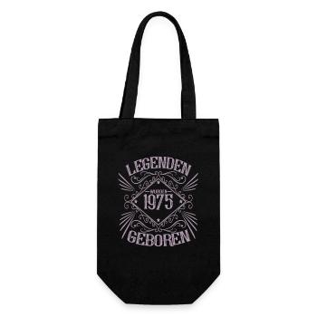 Geburtstag Legenden von 1975 Vintage Design - Geschenkbeutel für Flaschen - Schwarz - Vorne