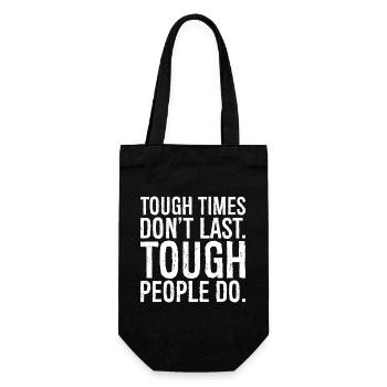 Les moments difficiles ne durent pas, les gens durs le font - Sac à bouteille - noir - Devant