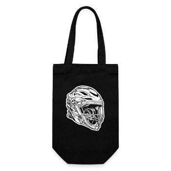 Lacrosse Helmet Sketch - Gift Bag for Bottles - black - Front