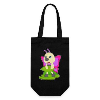 Butterfly Leaf - Gift Bag for Bottles - black - Front