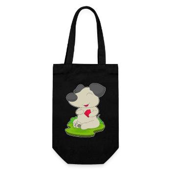 Hund Poker Pokerkarten - Geschenkbeutel für Flaschen - Schwarz - Vorne