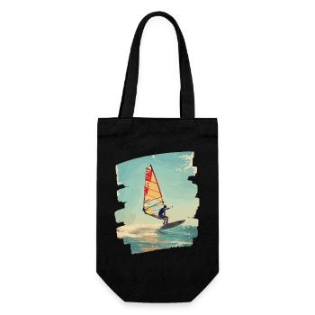Windsurfers Windsurfing Surfing Water sports - Gift Bag for Bottles - black - Front