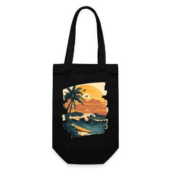 Hawaii Beach - Gift Bag for Bottles - black - Front