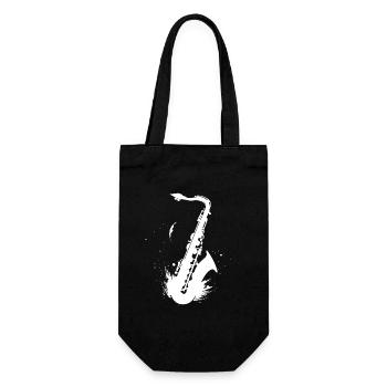 Saxophone Graphics - Gift Bag for Bottles - black - Front