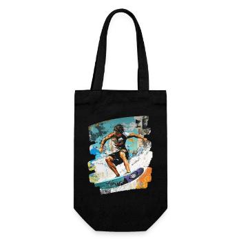 Surfergirl,Surfer,Surfer Design,Surf Shirt,Wellenr - Geschenkbeutel für Flaschen - Schwarz - Vorne