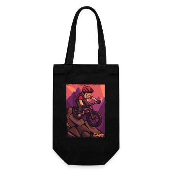 Adventure Mountain Biking Mountain Bike Design - Gift Bag for Bottles - black - Front