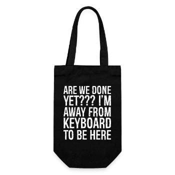 est-ce qu’on a fini je suis loin du clavier pour être ici - Sac à bouteille - noir - Devant