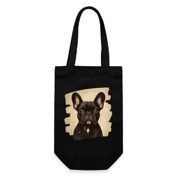 Bouledogue français Frenchie - Sac à bouteille - noir - Devant