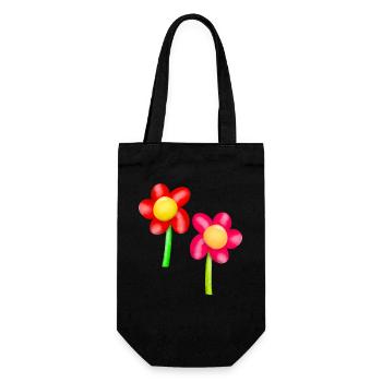 Flowers Flower Spring - Gift Bag for Bottles - black - Front