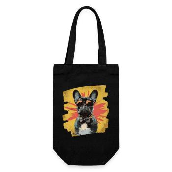 Bouledogue français Frenchie - Sac à bouteille - noir - Devant