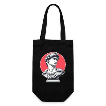 David of Florence – Classical Bust - Gift Bag for Bottles - black - Front