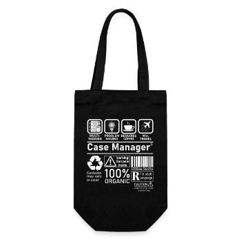 Case Manager multi tasking problem solving - Gift Bag for Bottles - black - Front