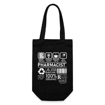 Pharmacist multi tasking problem solving - Gift Bag for Bottles - black - Front