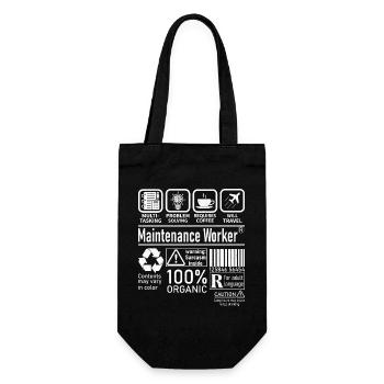 Maintenance Worker multi tasking problem solving - Gift Bag for Bottles - black - Front