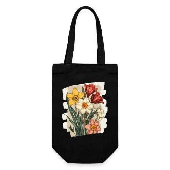 Printemps Printemps Début Fleur Fleurs - Sac à bouteille - noir - Devant