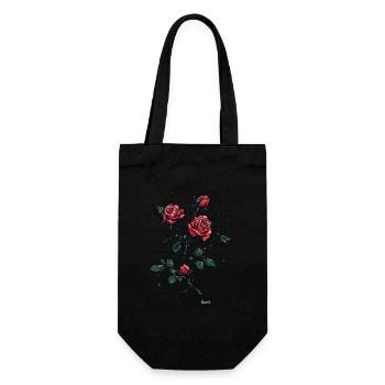 Roses break through concrete: the power of love - Gift Bag for Bottles - black - Front