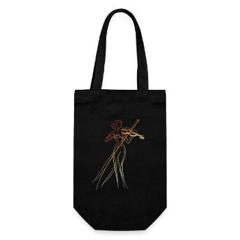 Violoniste Lineart Vintage - Sac à bouteille - noir - Devant