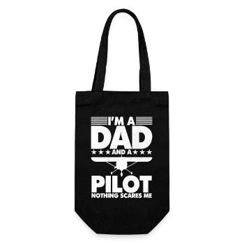 Je suis papa et pilote, rien ne me fait peur - Sac à bouteille - noir - Devant
