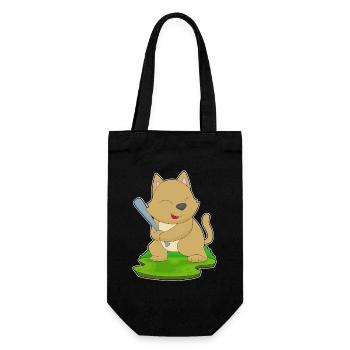 Cat Baseball Baseball Bat - Gift Bag for Bottles - black - Front