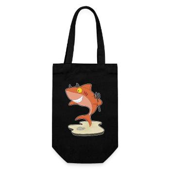 Shark Halloween Devil - Gift Bag for Bottles - black - Front