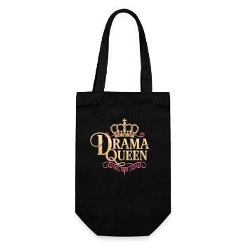 Drama Queen Königin Prinzessin Selbstwert Frauen - Geschenkbeutel für Flaschen - Schwarz - Vorne
