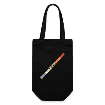 Flute Drawing Vintage Look - Gift Bag for Bottles - black - Front