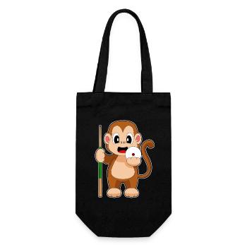 Affe Billiard Queue - Geschenkbeutel für Flaschen - Schwarz - Vorne