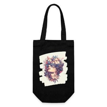Spring Spring Beginning Flowers - Gift Bag for Bottles - black - Front