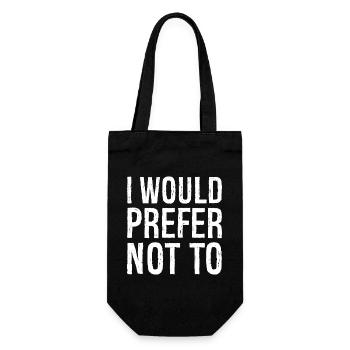 Je préférerais ne pas - Sac à bouteille - noir - Devant
