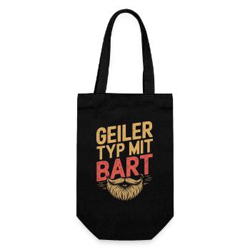 gars avec barbe barbe barbier barbe complète - Sac à bouteille - noir - Devant