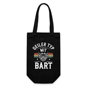 gars avec barbe barbe barbier barbe complète - Sac à bouteille - noir - Devant