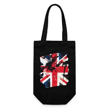 Great Britain Flag England Union Jack - Gift Bag for Bottles - black - Front