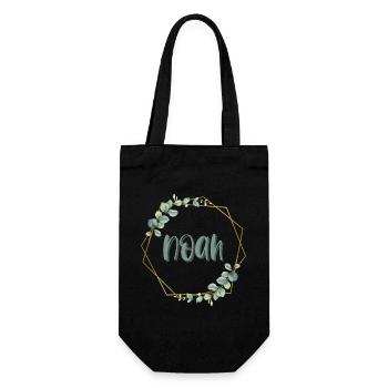 Noah Personalized Gift for Boys - Gift Bag for Bottles - black - Front
