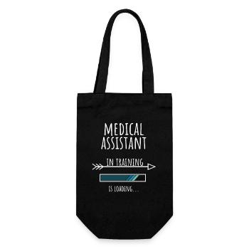 Medical Assistant in Ausbildung Geschenk - Geschenkbeutel für Flaschen - Schwarz - Vorne