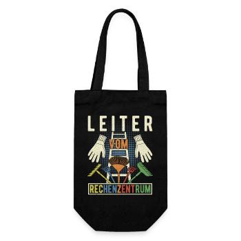 Leiter Vom Rechenzentrum Gärtner Hobbygärtner - Geschenkbeutel für Flaschen - Schwarz - Vorne
