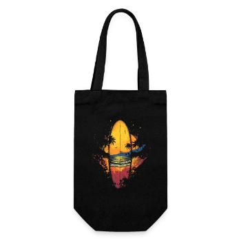Surfboard - Gift Bag for Bottles - black - Front