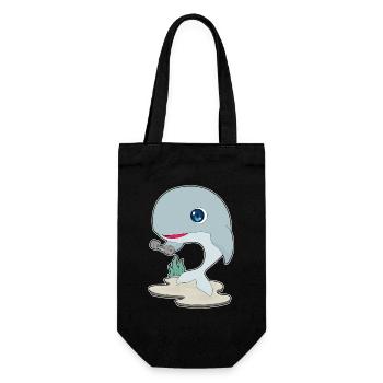Baleine Bodybuilder Musculation Haltère Musculation - Sac à bouteille - noir - Devant