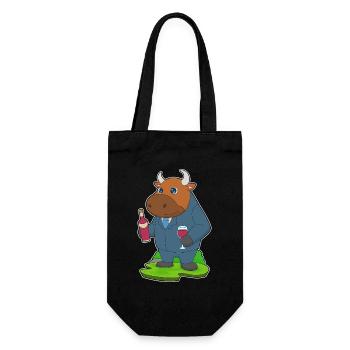 Taurus Bottle of Red Wine - Gift Bag for Bottles - black - Front